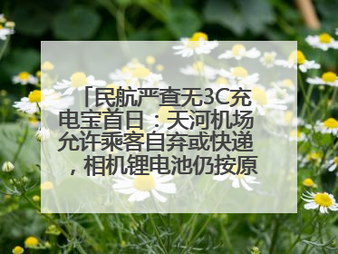 民航严查无3C充电宝首日：天河机场允许乘客自弃或快递，相机锂电池仍按原规定执行