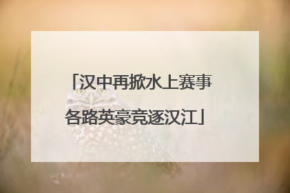 汉中再掀水上赛事 各路英豪竞逐汉江