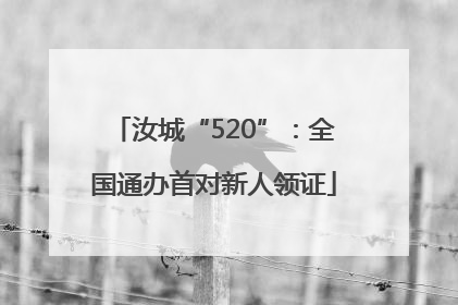 汝城“520”：全国通办首对新人领证
