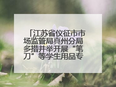 江苏省仪征市市场监管局真州分局多措并举开展“笔刀”等学生用品专项检查