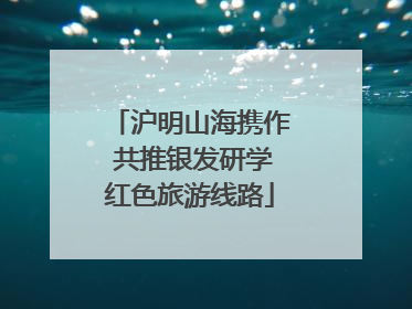 沪明山海携作 共推银发研学红色旅游线路