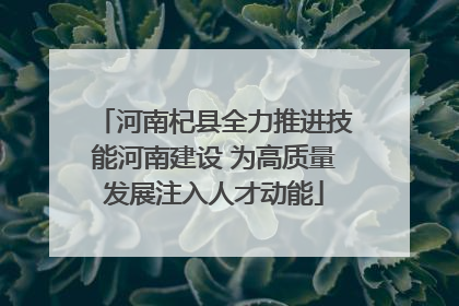 河南杞县全力推进技能河南建设 为高质量发展注入人才动能
