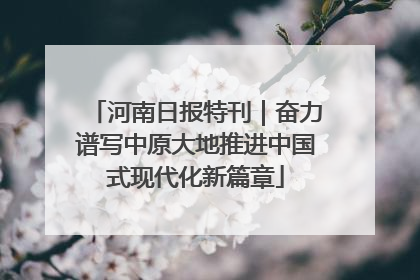 河南日报特刊｜奋力谱写中原大地推进中国式现代化新篇章