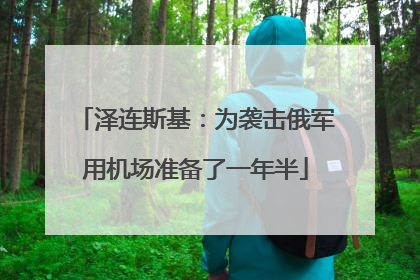 泽连斯基：为袭击俄军用机场准备了一年半