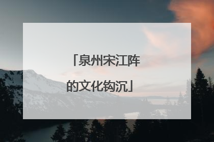 泉州宋江阵的文化钩沉