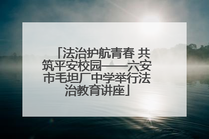 法治护航青春 共筑平安校园——六安市毛坦厂中学举行法治教育讲座