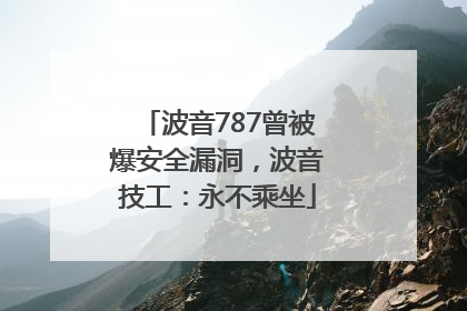 波音787曾被爆安全漏洞，波音技工：永不乘坐