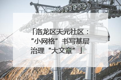 洛龙区天元社区：“小网格”书写基层治理“大文章”