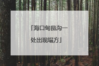 海口甸昆沟一处出现塌方