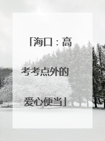 海口：高考考点外的爱心便当