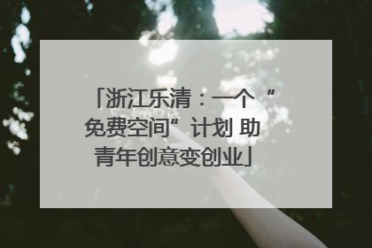 浙江乐清：一个“免费空间”计划 助青年创意变创业