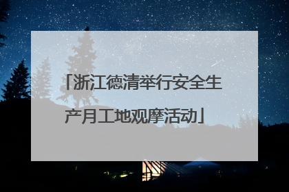 浙江德清举行安全生产月工地观摩活动