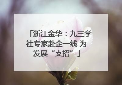 浙江金华：九三学社专家赴企一线 为发展“支招”
