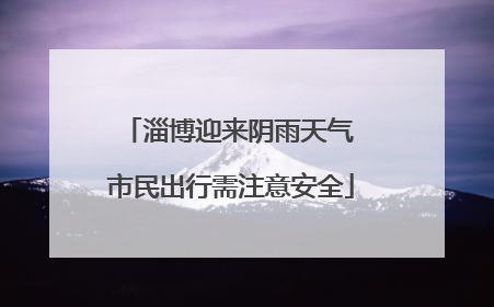 淄博迎来阴雨天气 市民出行需注意安全