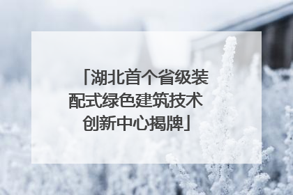 湖北首个省级装配式绿色建筑技术创新中心揭牌