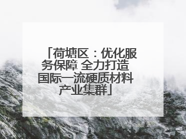 荷塘区：优化服务保障 全力打造国际一流硬质材料产业集群