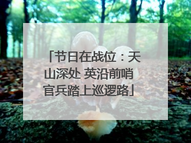 节日在战位：天山深处 英沿前哨官兵踏上巡逻路