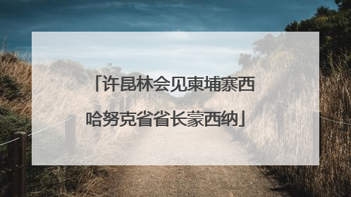 许昆林会见柬埔寨西哈努克省省长蒙西纳