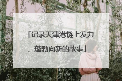 记录天津港链上发力、蓬勃向新的故事