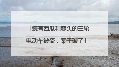 装有西瓜和蒜头的三轮电动车被盗，案子破了