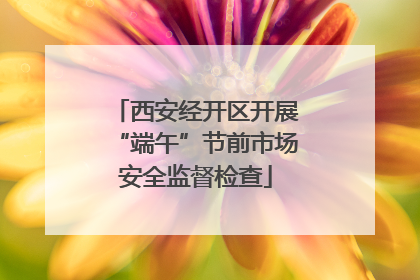 西安经开区开展“端午”节前市场安全监督检查