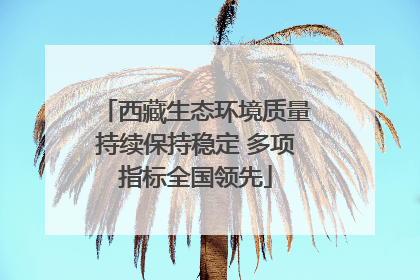 西藏生态环境质量持续保持稳定 多项指标全国领先