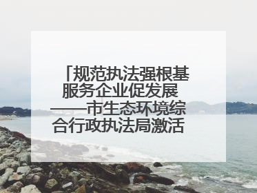 规范执法强根基 服务企业促发展——市生态环境综合行政执法局激活营商环境“绿色动能”