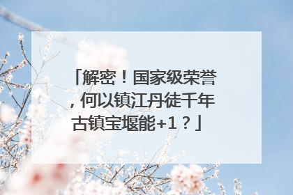 解密！国家级荣誉，何以镇江丹徒千年古镇宝堰能+1？
