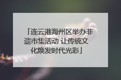 连云港海州区举办非遗市集活动 让传统文化焕发时代光彩