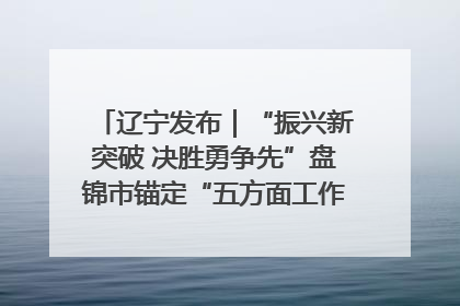 辽宁发布｜“振兴新突破 决胜勇争先”盘锦市锚定“五方面工作”力争全年地区生产总值增长5.5%左右