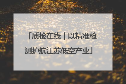 质检在线｜以精准检测护航江苏低空产业