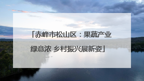 赤峰市松山区：果蔬产业绿意浓 乡村振兴展新姿