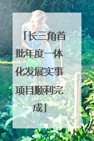 长三角首批年度一体化发展实事项目顺利完成