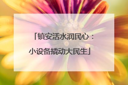 镇安活水润民心：小设备撬动大民生