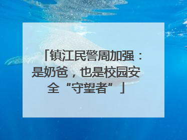 镇江民警周加强：是奶爸，也是校园安全“守望者”
