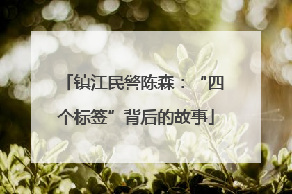 镇江民警陈森：“四个标签”背后的故事