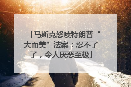 马斯克怒喷特朗普“大而美”法案：忍不了了，令人厌恶至极