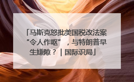 马斯克怒批美国税改法案“令人作呕”，与特朗普早生嫌隙？｜国际识局