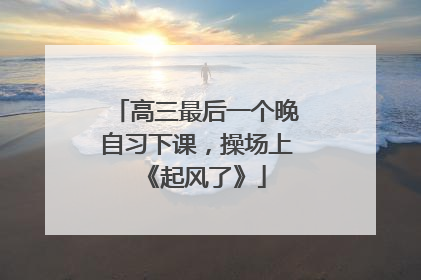 高三最后一个晚自习下课，操场上《起风了》