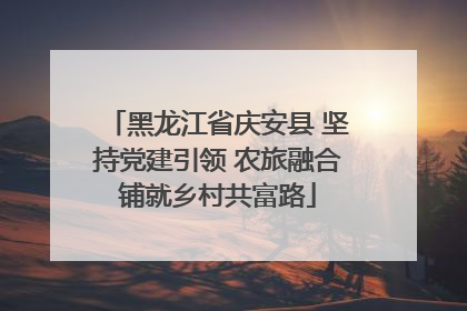 黑龙江省庆安县 坚持党建引领 农旅融合铺就乡村共富路