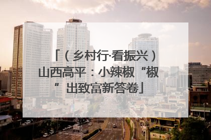 （乡村行·看振兴）山西高平：小辣椒“椒”出致富新答卷