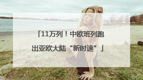 11万列！中欧班列跑出亚欧大陆“新时速”