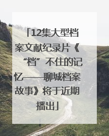 12集大型档案文献纪录片《“档”不住的记忆——聊城档案故事》将于近期播出