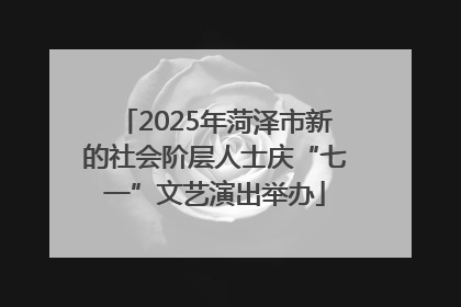 2025年菏泽市新的社会阶层人士庆“七一”文艺演出举办