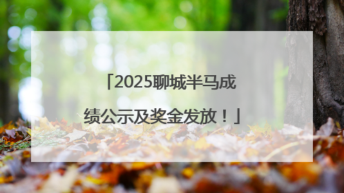 2025聊城半马成绩公示及奖金发放！