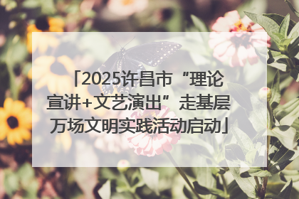 2025许昌市“理论宣讲+文艺演出”走基层万场文明实践活动启动