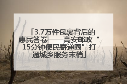 3.7万件包裹背后的惠民答卷——高安邮政“15分钟便民寄递圈”打通城乡服务末梢