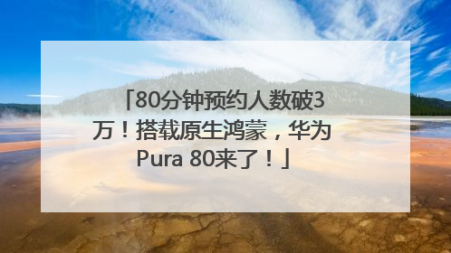 80分钟预约人数破3万！搭载原生鸿蒙，华为Pura 80来了！