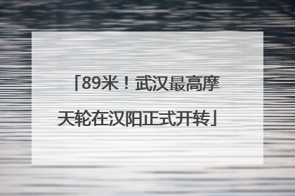 89米！武汉最高摩天轮在汉阳正式开转
