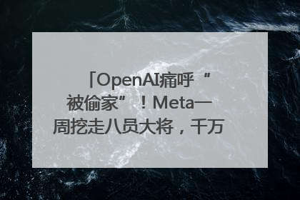 OpenAI痛呼“被偷家”！Meta一周挖走八员大将，千万美元薪酬战开打
